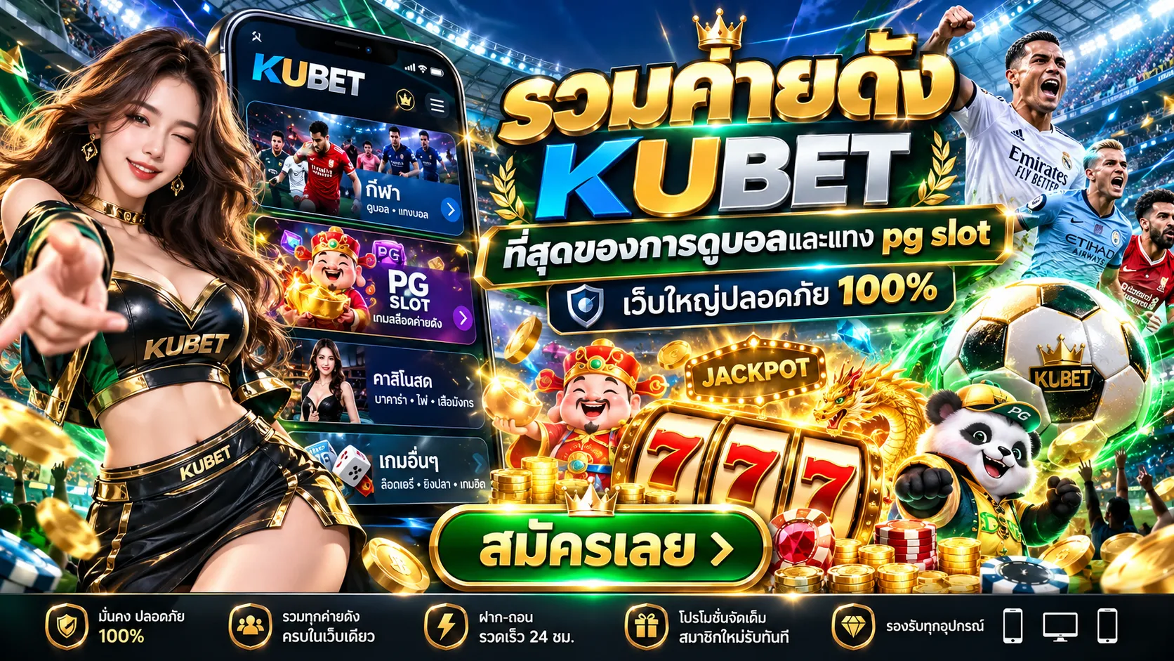 รวมค่ายดัง KUBET – ที่สุดของการดูบอลและแทง pg slot เว็บใหญ่ปลอดภัย 100%